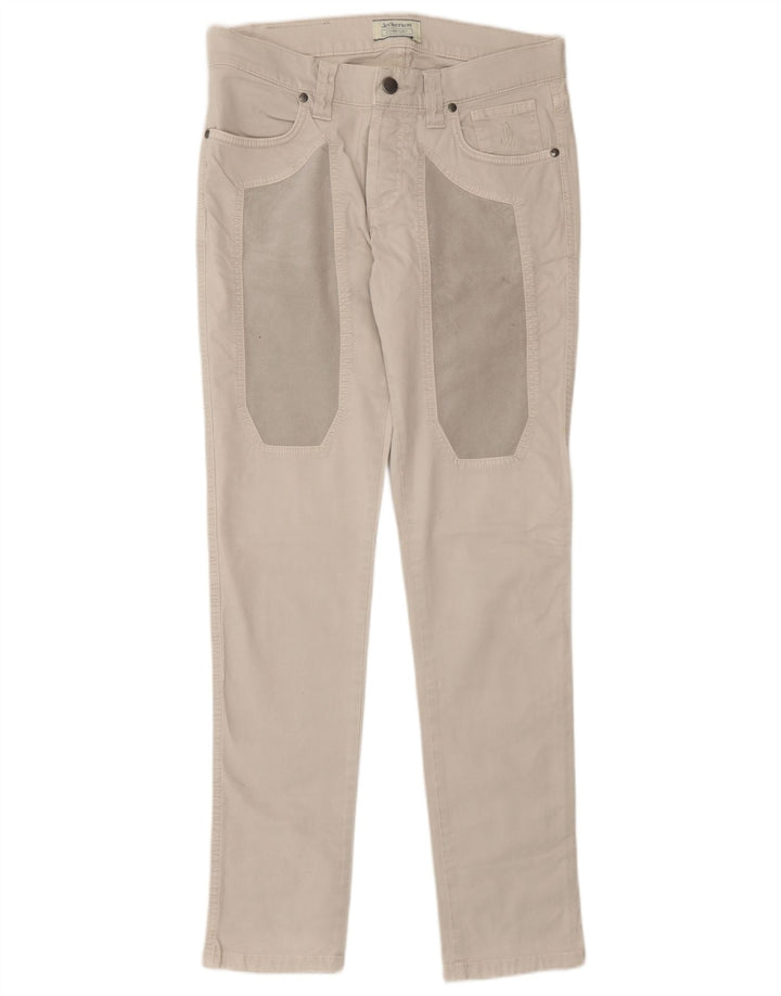 Jeckerson Mens Slim Jeans W30 L30 Beige Cotton