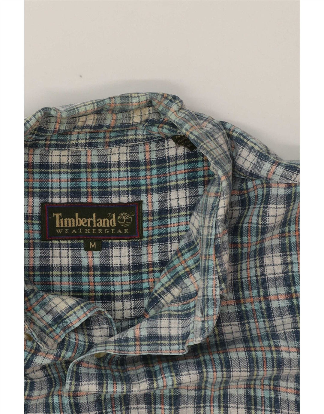 Ανδρικό κοντομάνικο πουκάμισο Timberland, μεσαίο μπλε λινό