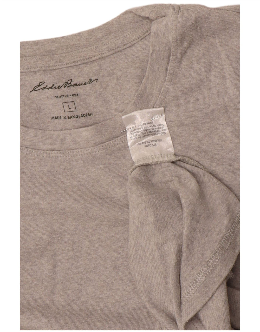 EDDIE BAUER Γυναικείο τοπ μακρυμάνικο UK 14 μεγάλο γκρι βαμβακερό