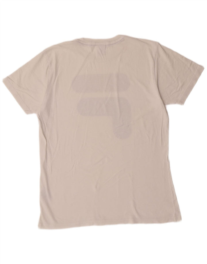 Ανδρικό γραφικό μπλουζάκι τένις FILA Top IT 46 Small White Cotton Sports