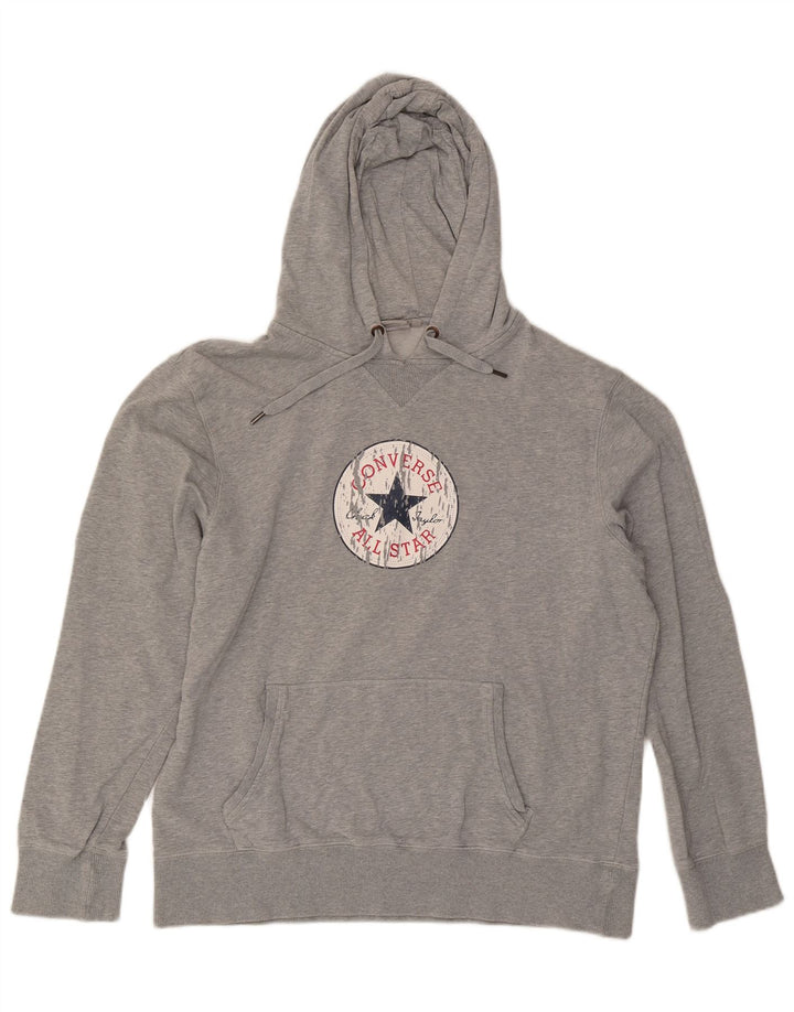 Ανδρικά Converse Graphic Hoodie Jumper XL Grey Flecked