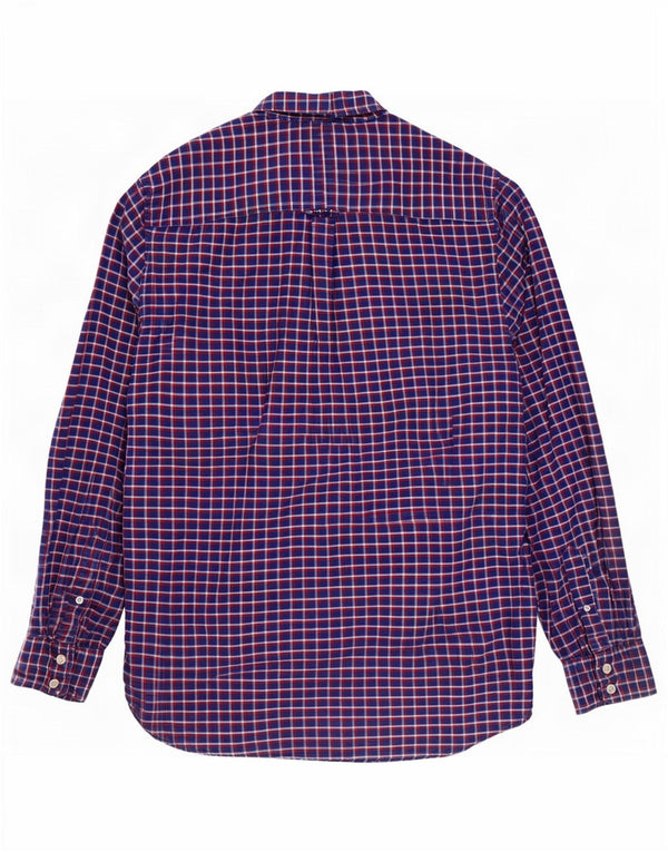 Crew Clothing Ανδρικό πουκάμισο με κλασική εφαρμογή φανελένιο μεσαίο μπλε ναυτικό βαμβακερό καρό