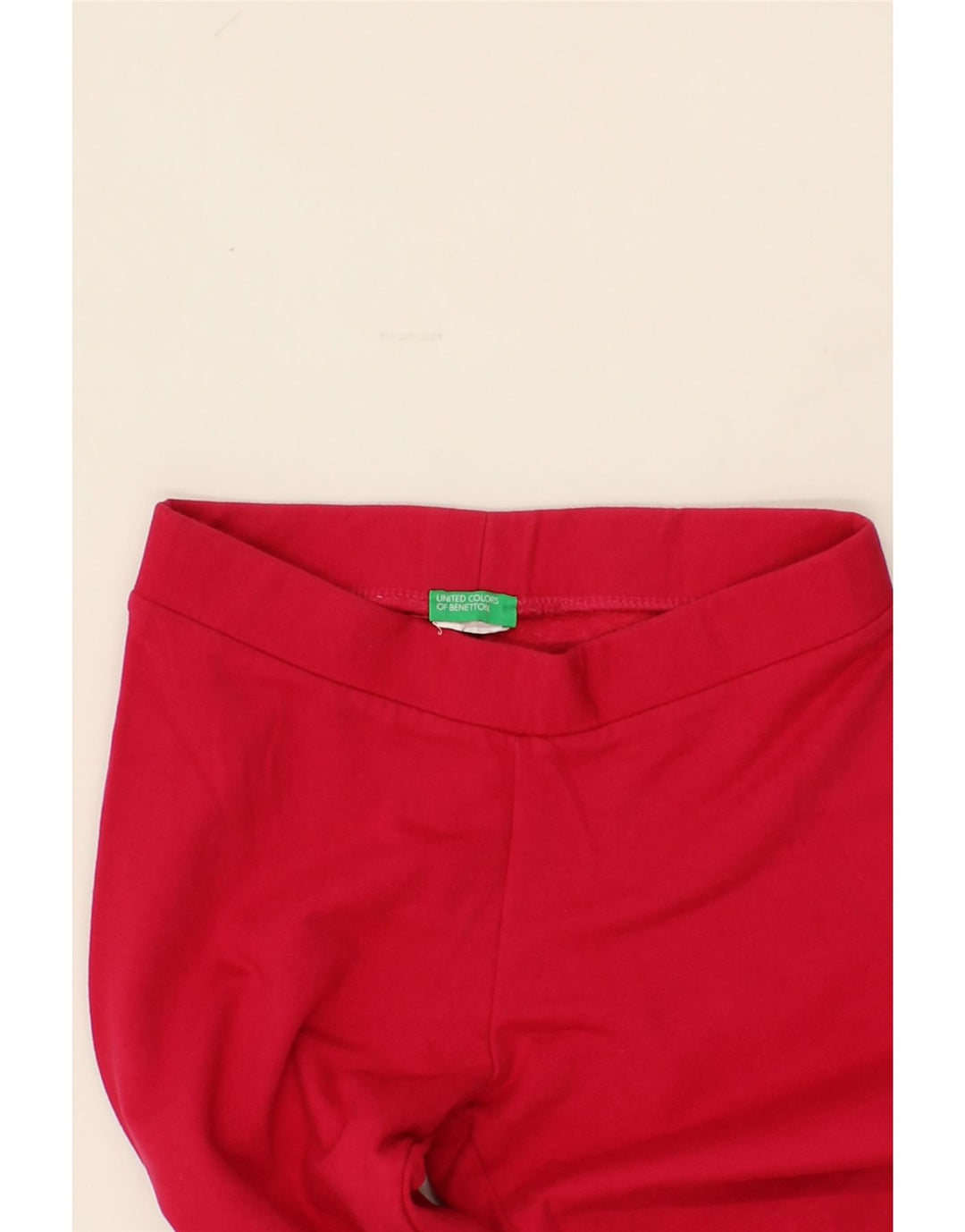 BENETTON Womens Leggings UK 4 XS Red Vintage Benetton and Second-Hand Benetton from Messina Hembry 