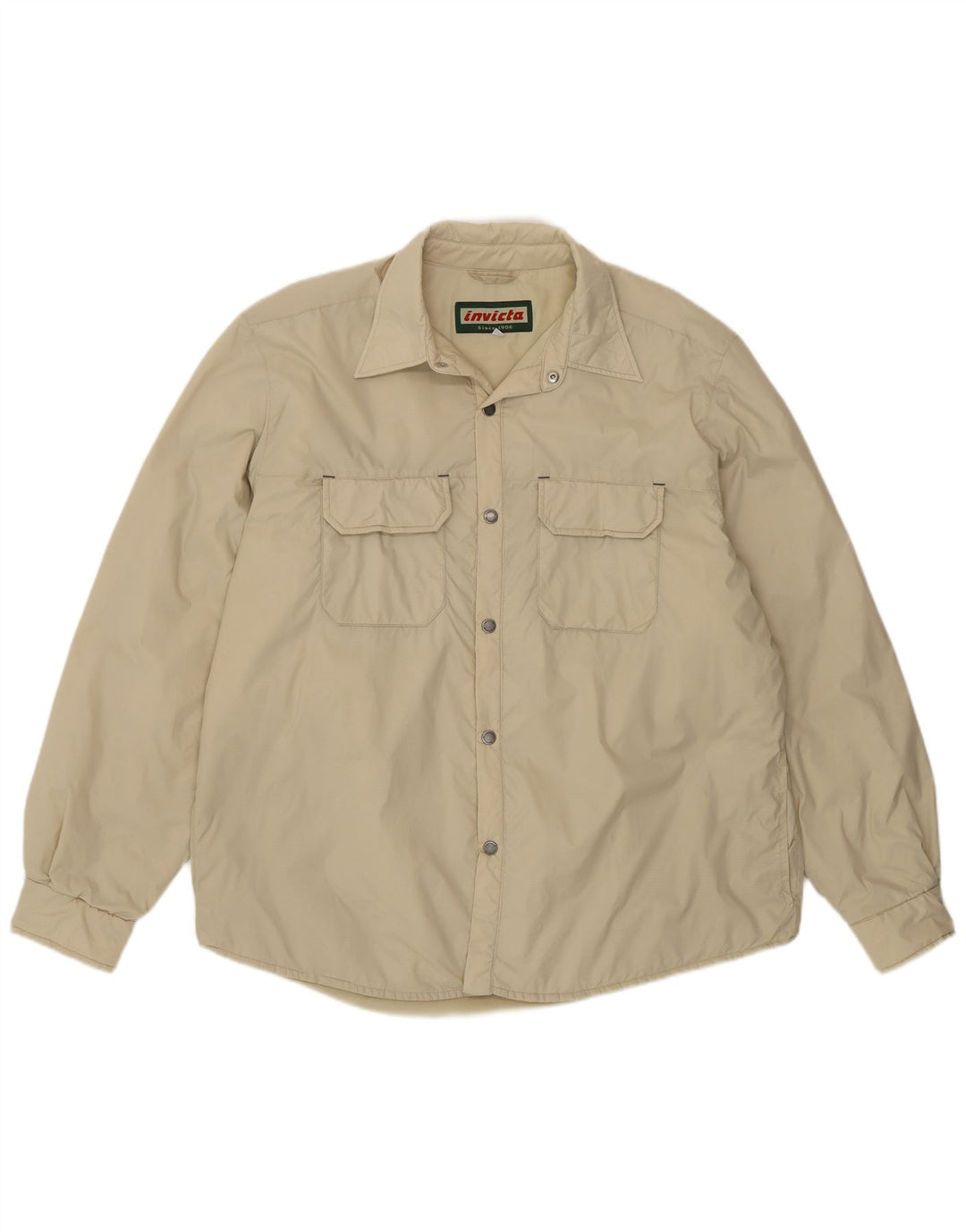 INVICTA Mens Bomber Jacket UK 40 Large Beige Polyamide