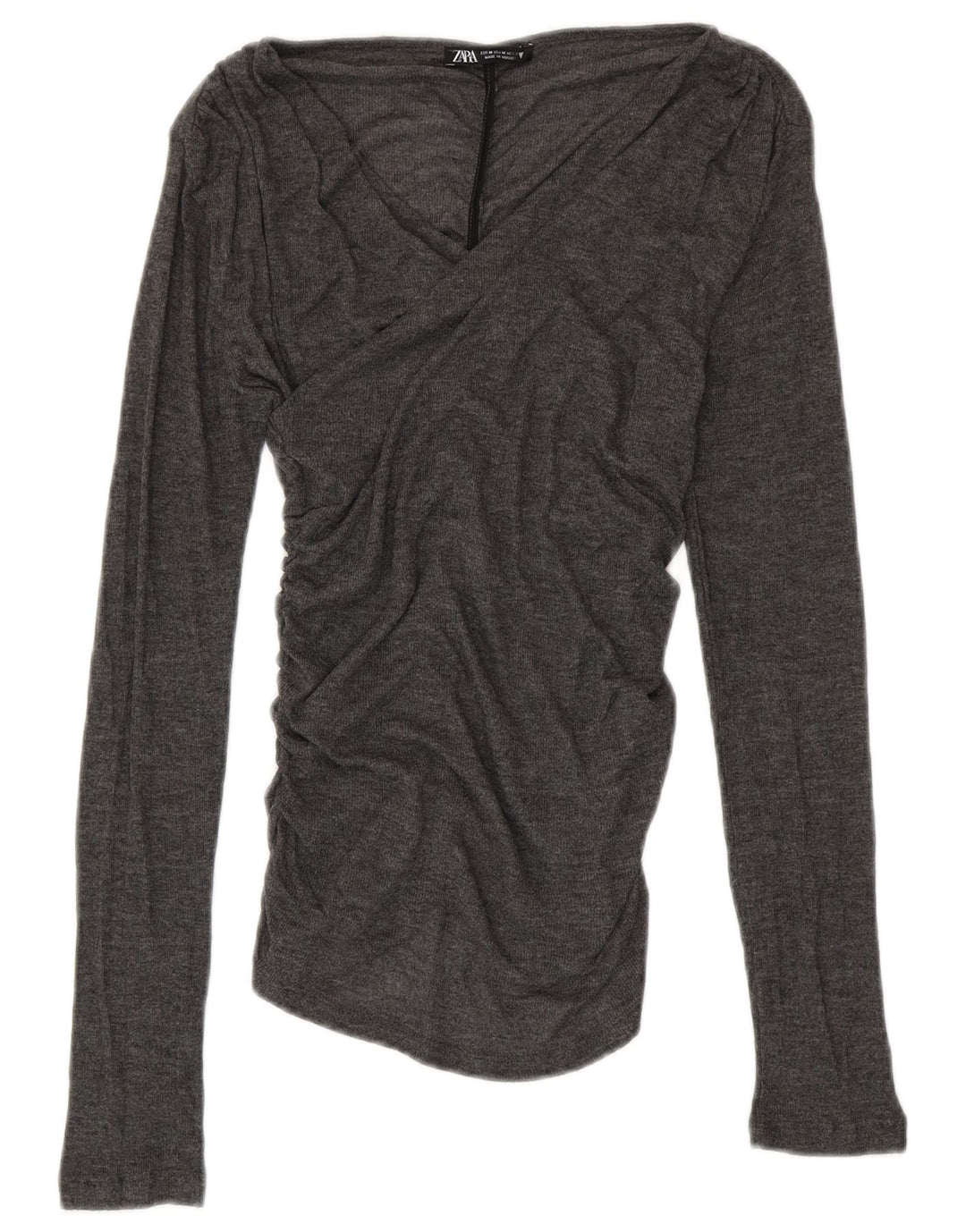 Γυναικεία μπλούζα ZARA Top UK 12 Medium Grey Polyester