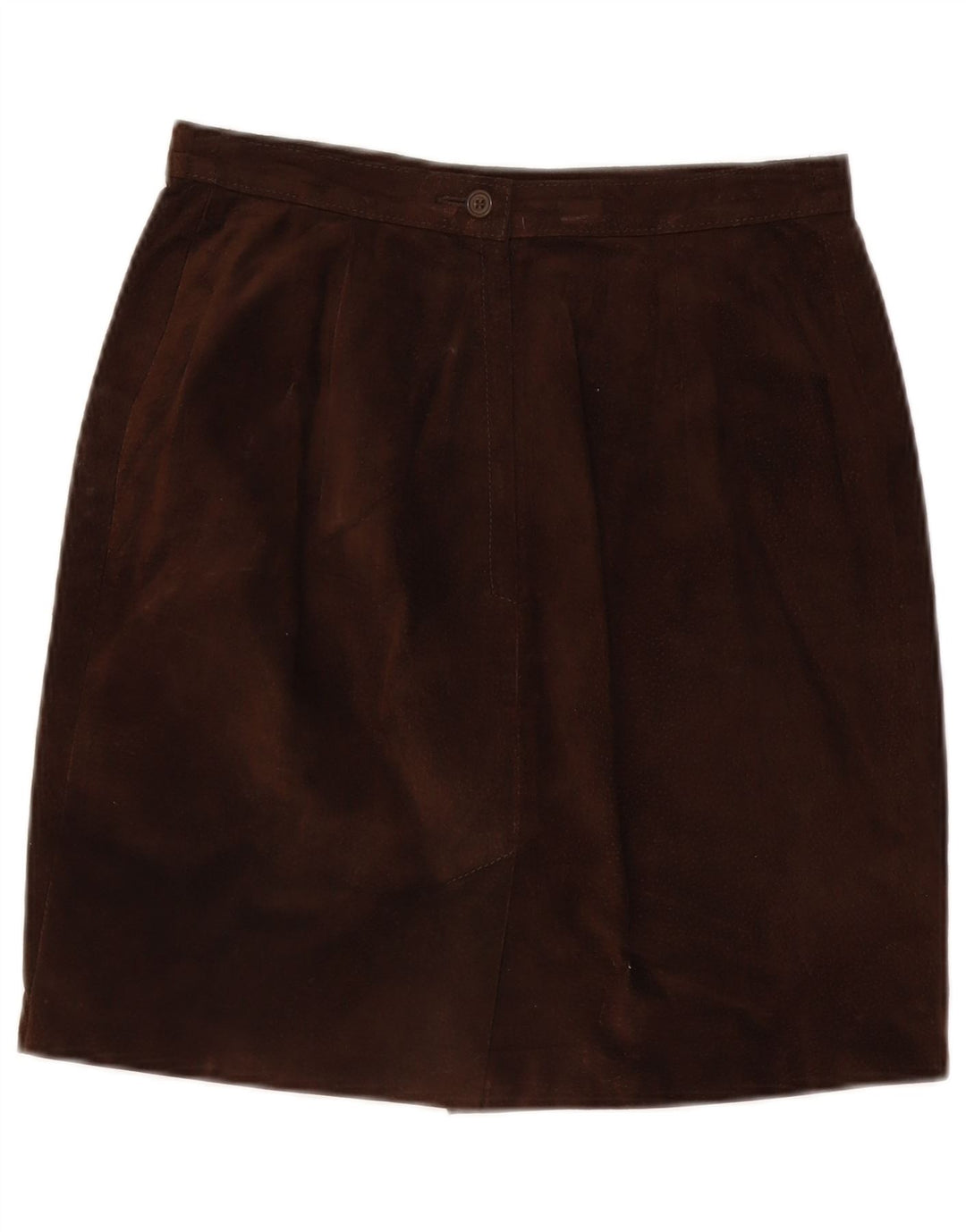 Vintage Γυναικεία Suede Φούστα IT 44 Medium W28 Καφέ Δερμάτινο