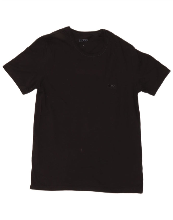 Ανδρικό T-Shirt Hugo Boss Τοπ μεσαίο μαύρο βαμβακερό