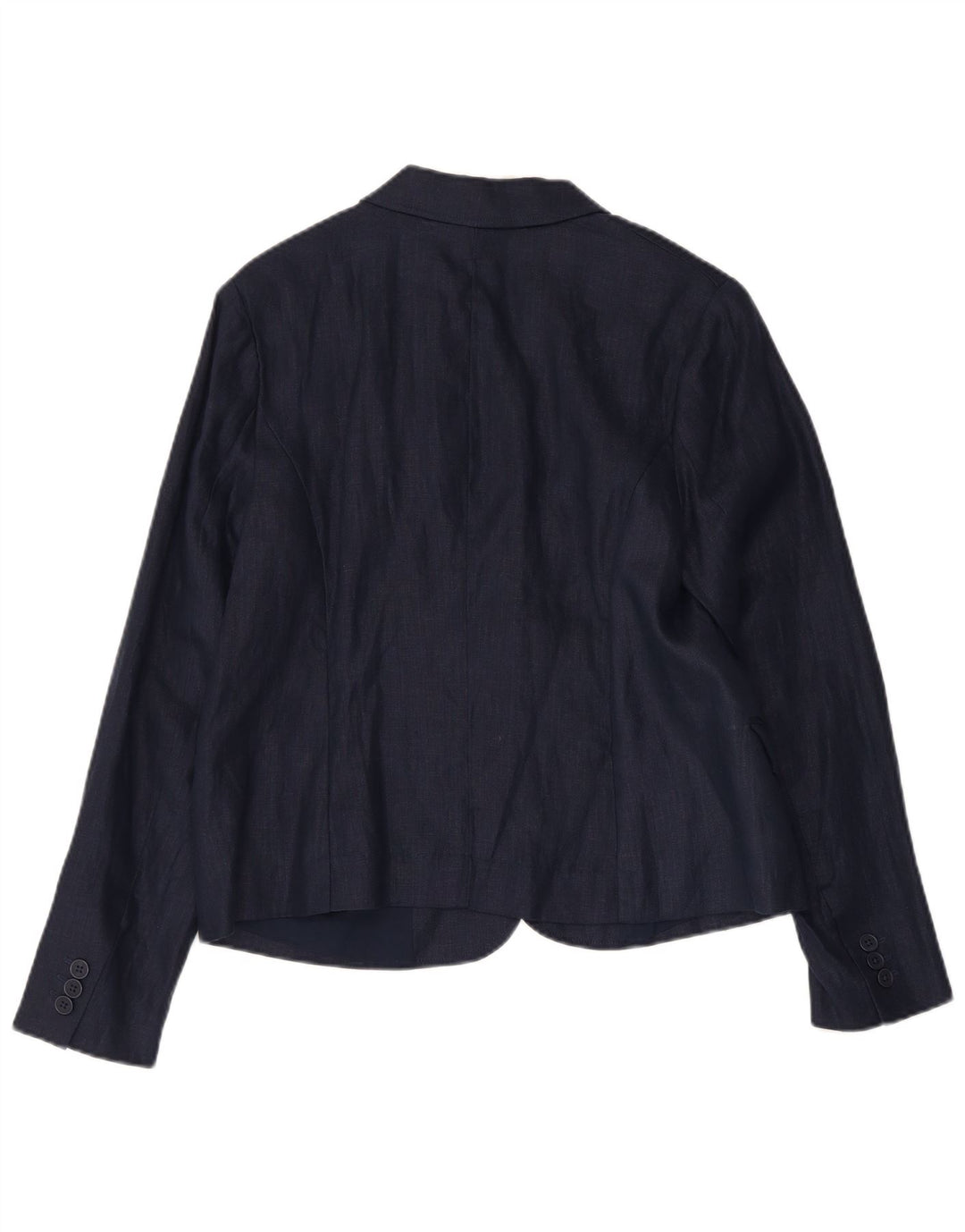 Monsoon Γυναικείο Μπουφάν 1 Κουμπί Blazer UK 14 Μεγάλο λινό Navy Blue