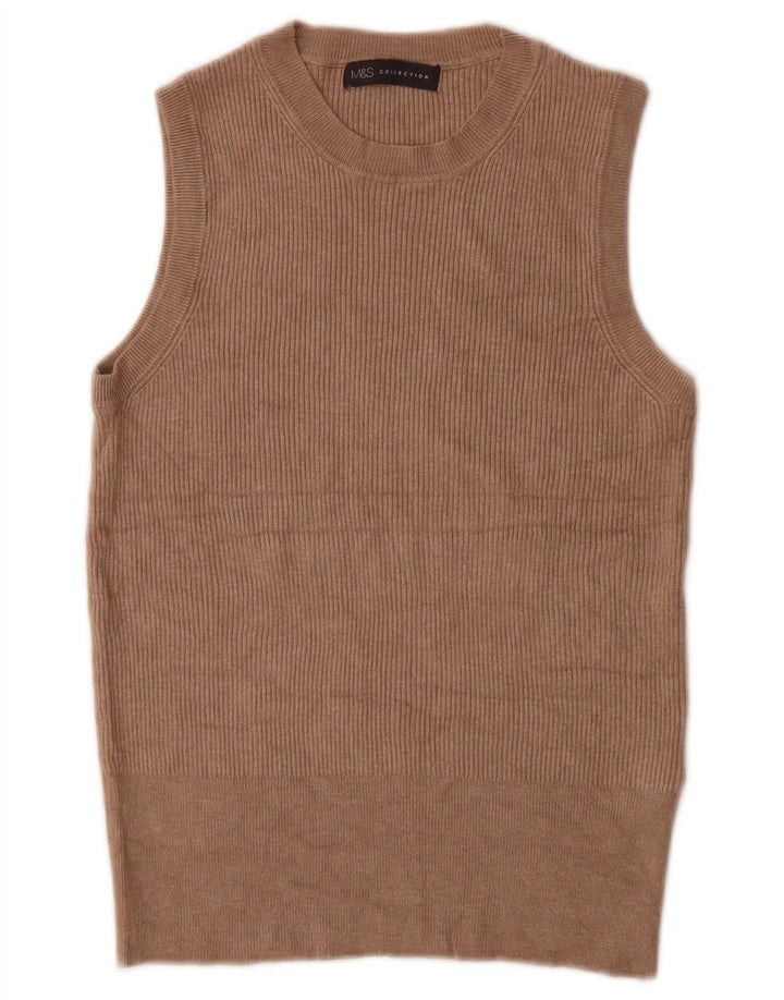 Marks & Spencer Γυναικείο γιλέκο Tank Top UK 16 Large Brown Viscose