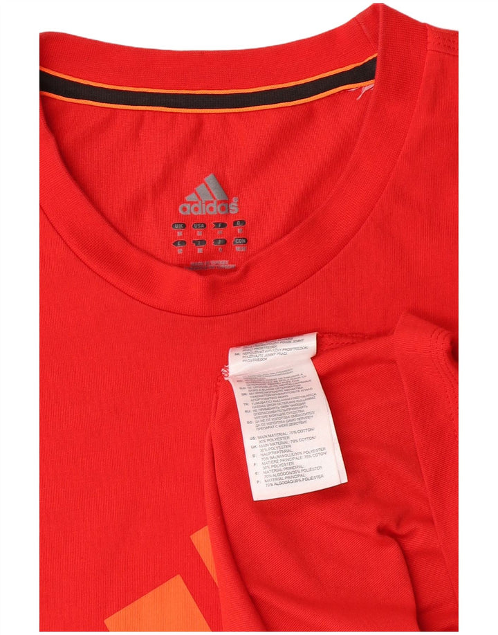 Ανδρικό T-Shirt Adidas Τοπ μεσαίο κόκκινο βαμβακερό
