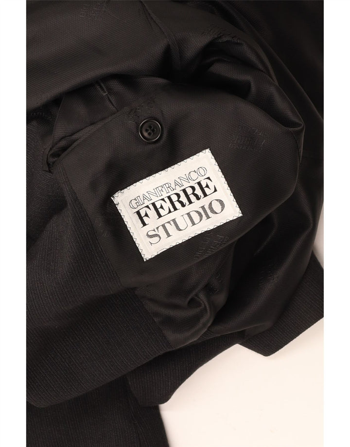 GIANFRANCO FERRE Ανδρικό σακάκι με 3 κουμπιά σακάκι UK 38 μέτριο μαύρο ρίγες