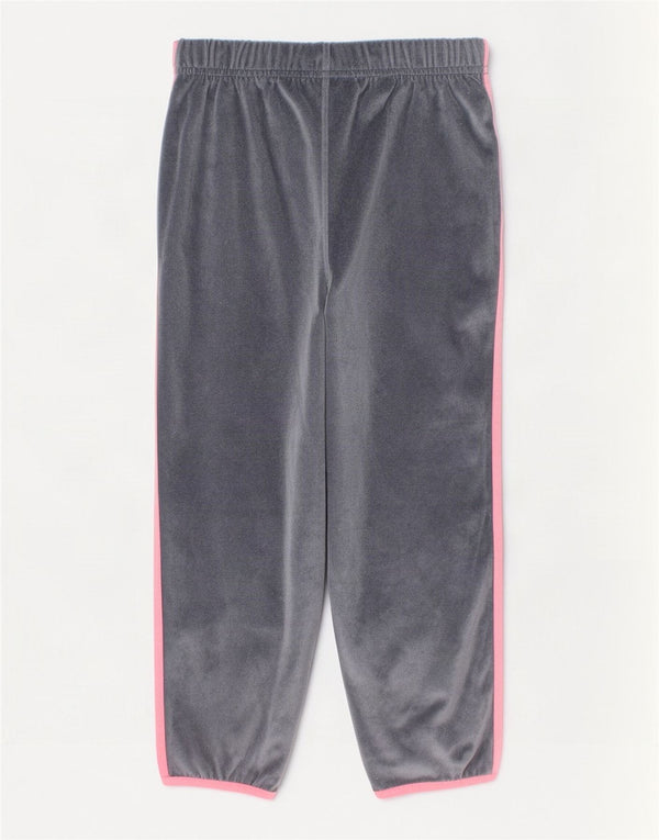 Adidas Girls Velor αθλητική φόρμα παντελόνι Joggers 5-6 Years Grey
