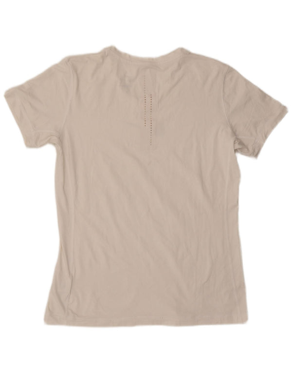 Γυναικείο γραφικό μπλουζάκι NIKE Dri Fit Top UK 18 XL Λευκό πολυεστέρα