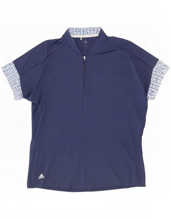 Ανδρικό T-shirt με φερμουάρ Adidas Top XL Navy Blue Flecked
