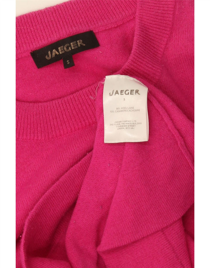 Γυναικείο πουλόβερ Jaeger Crew Neck Jumper UK 10 Small Pink Wool