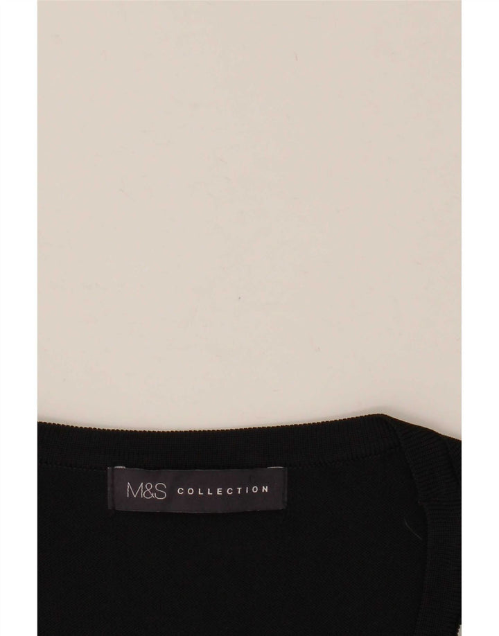 Marks & Spencer Γυναικεία Μπλούζα Τοπ UK 12 Medium Black Floral