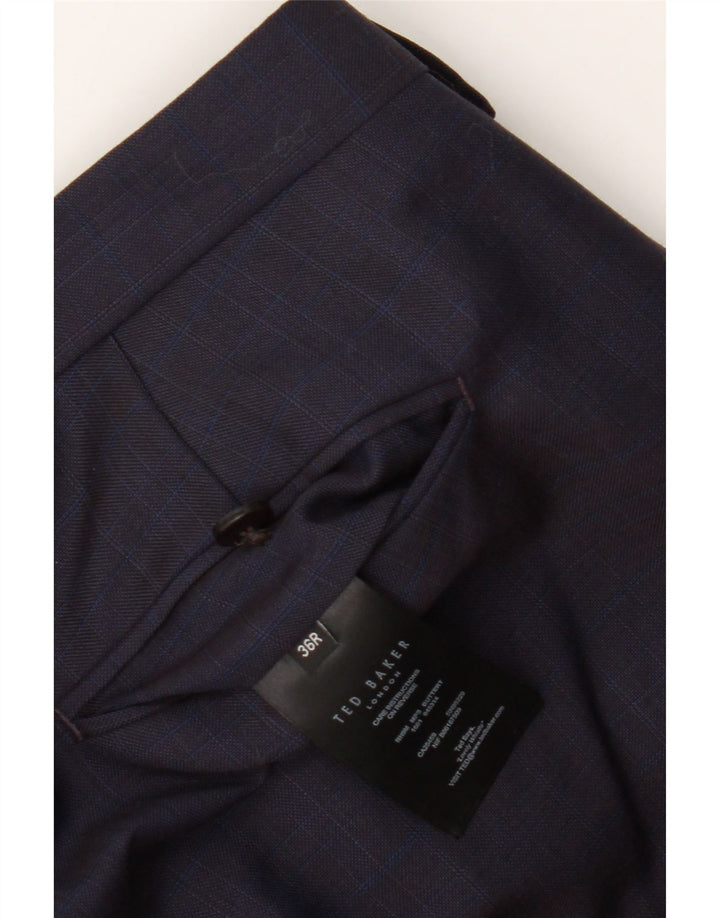 Ανδρικό παντελόνι Ted Baker Slim Suit Παντελόνι W36 L31 Navy Blue Wool