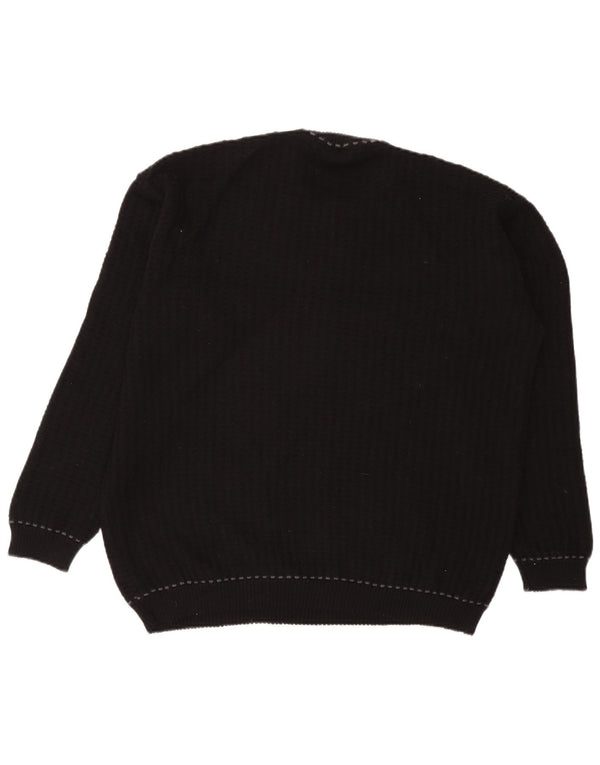 Joop Mens Crew Neck Jumper Sweater EU 56 XL Black Wool