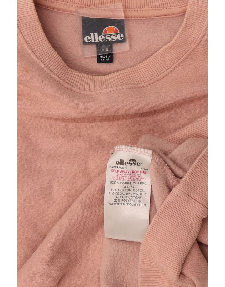 Γυναικείο φούτερ Ellesse Oversized Jumper UK 10 Small Pink Cotton