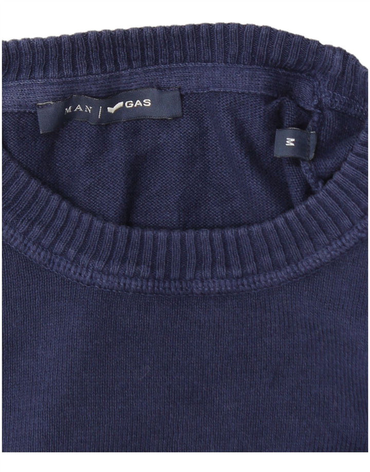 Ανδρικό πουλόβερ Gas Crew Neck Jumper Medium Navy Blue βαμβακερό