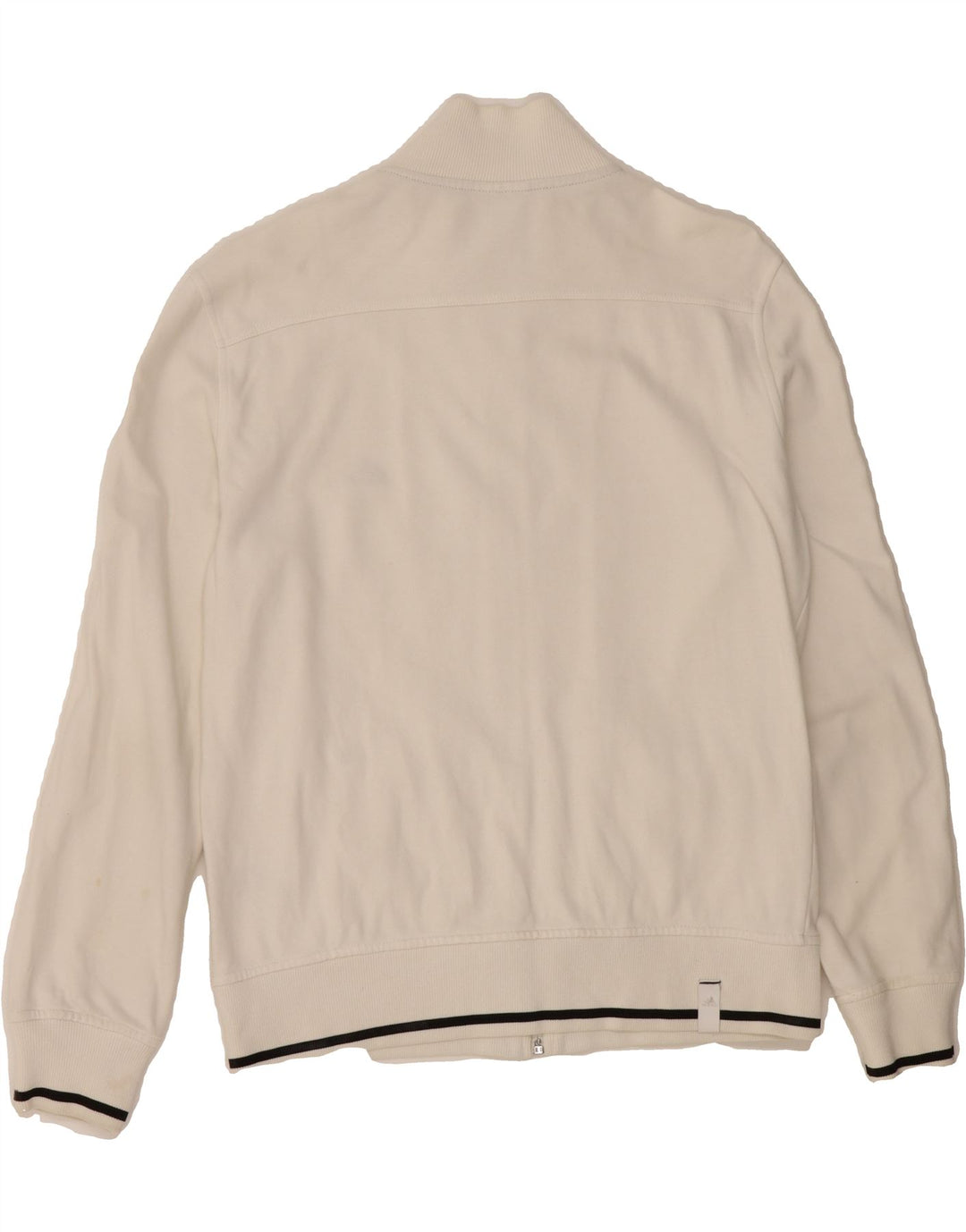 ADIDAS Womens Tracksuit Top Jacket UK 38/40 Medium White Cotton Vintage Adidas and Second-Hand Adidas from Messina Hembry 