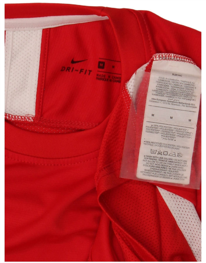 Ανδρικό μπλουζάκι Nike Dri Fit Τοπ μεσαίου κόκκινου χρώματος πολυεστέρας