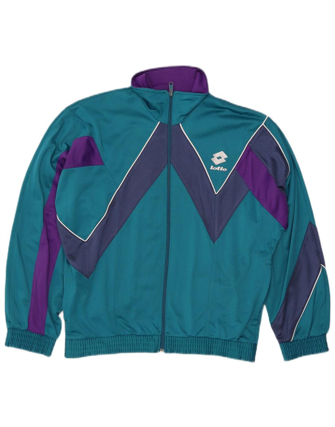 Ανδρική φόρμα LOTTO Top Jacket Small Blue Colourblock