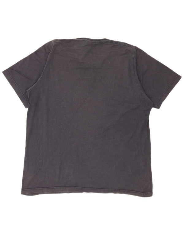 Ανδρικό γραφικό T-Shirt Adidas Top Large Navy Blue Colourblock Βαμβακερό