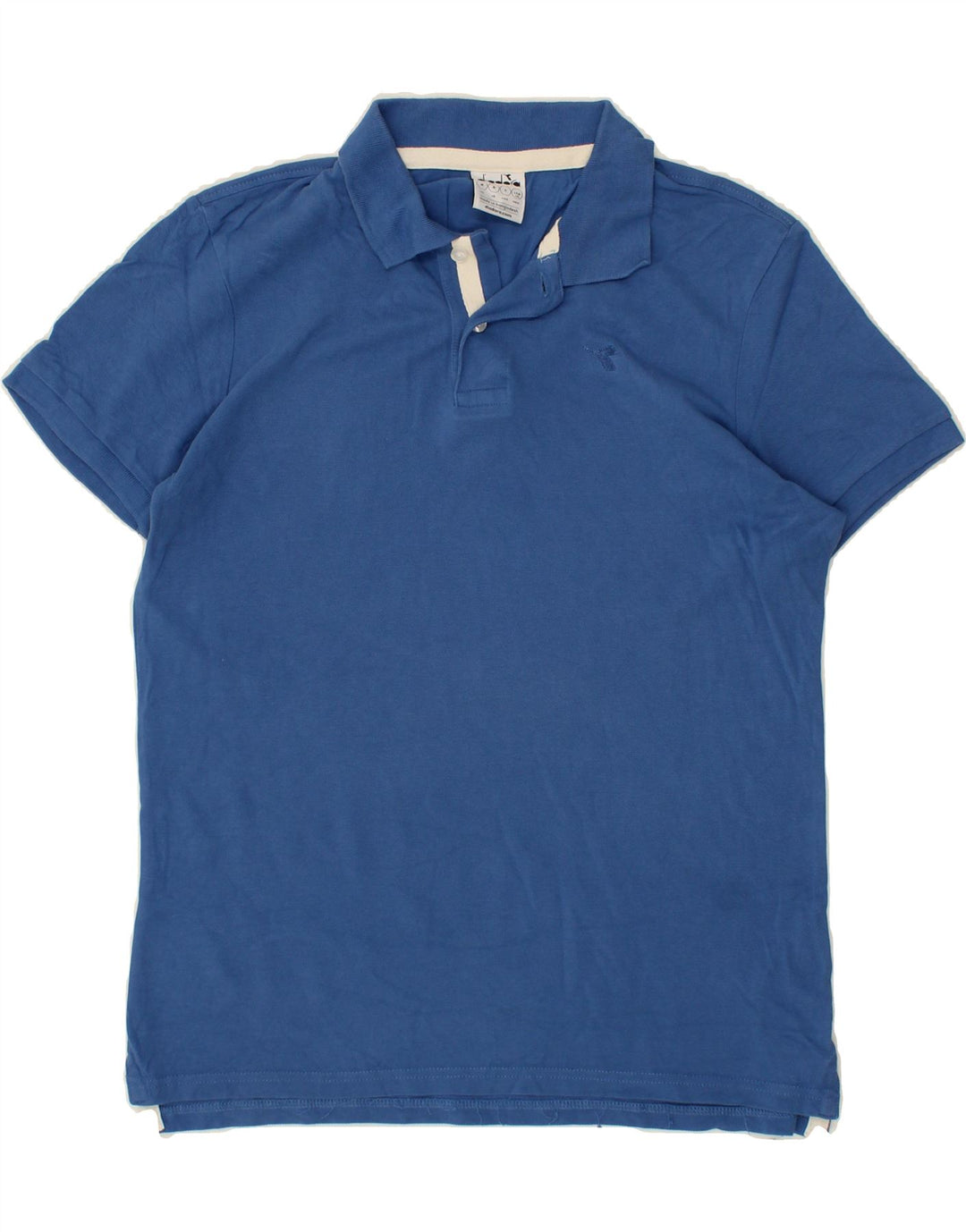 DIADORA Mens Polo Shirt Medium Blue Cotton Vintage Diadora and Second-Hand Diadora from Messina Hembry 