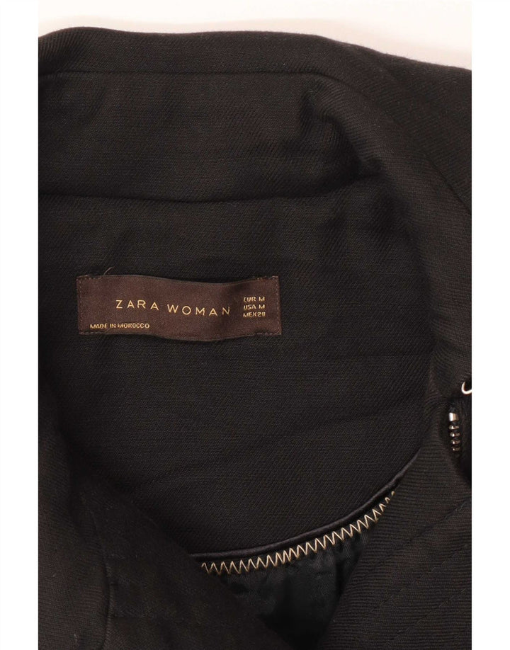 Zara Γυναικείο Πανωφόρι UK 12 Μεσαίο Μαύρο Βαμβακερό