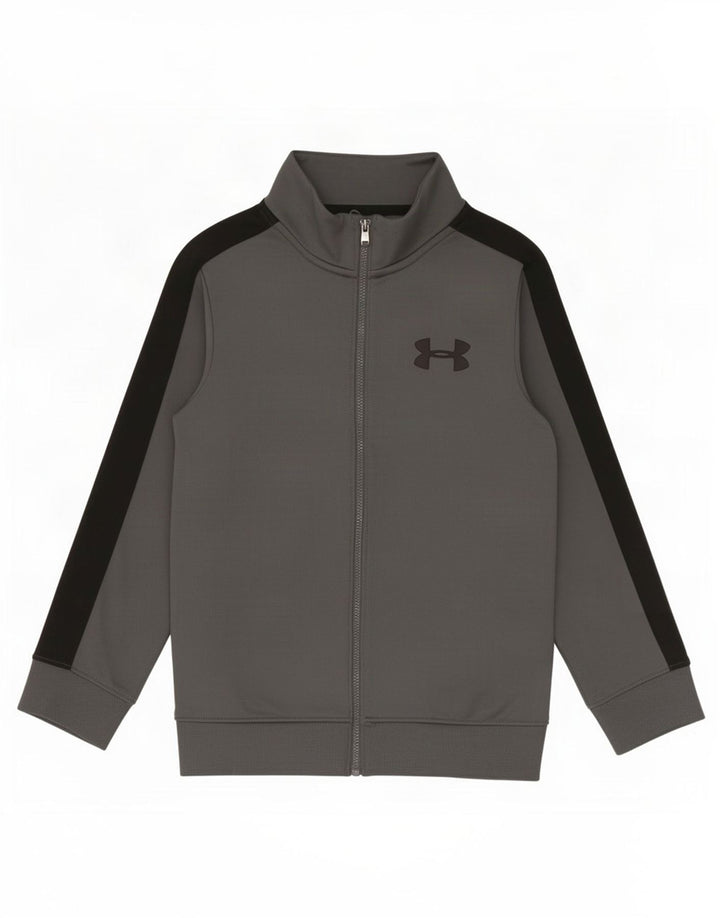 Under Armour Boys αθλητική φόρμα Top Jacket 7-8 Years Small Grey Colourblock