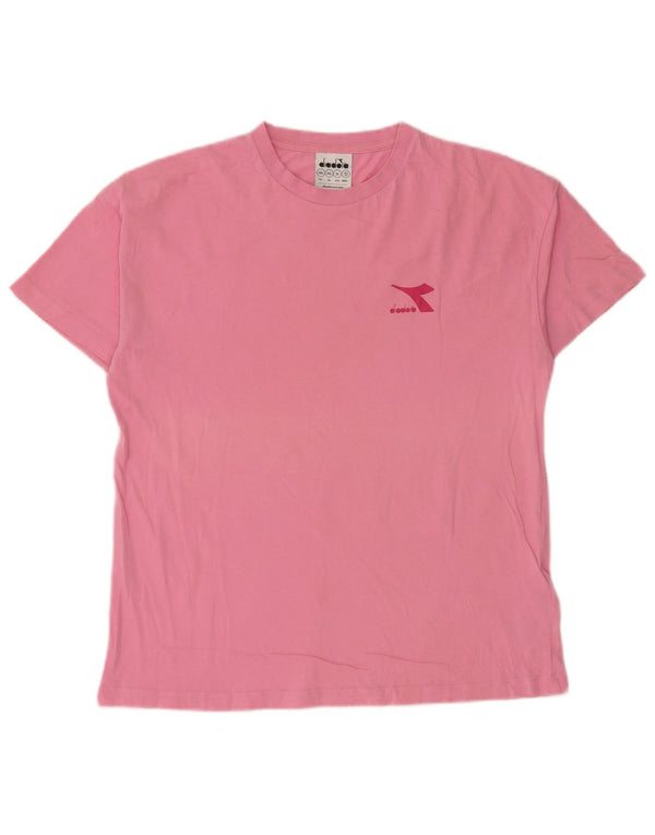 DIADORA T-Shirt για κορίτσια 13-14 ετών 2XL ροζ βαμβακερό