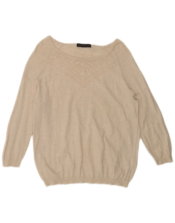 Marks & Spencer Γυναικείο πουλόβερ με λαιμόκαυστο UK 16 Large Beige