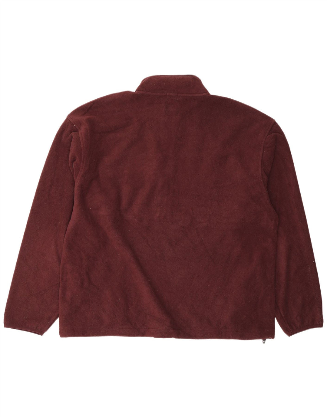 Gap Ανδρικό φερμουάρ Fleece Jumper Μεγάλο Βουργουνδί Πολυεστέρας
