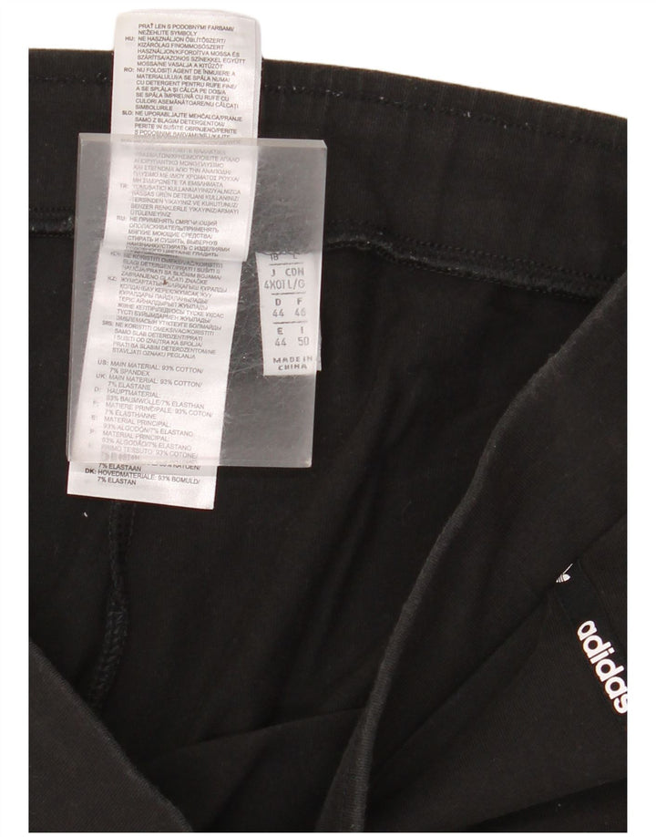 Γυναικείο γραφικό κολάν ADIDAS UK 18 XL Μαύρο βαμβακερό