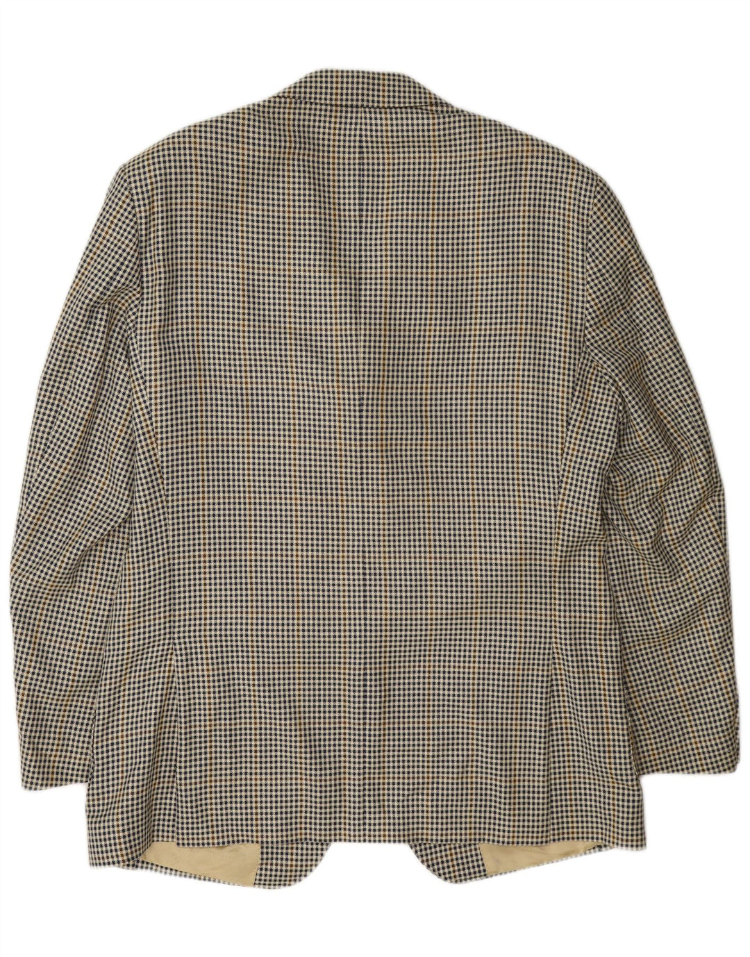 Massimo Dutti Ανδρικό σακάκι σακάκι με 3 κουμπιά UK 40 Μεγάλο Μπεζ Houndstooth