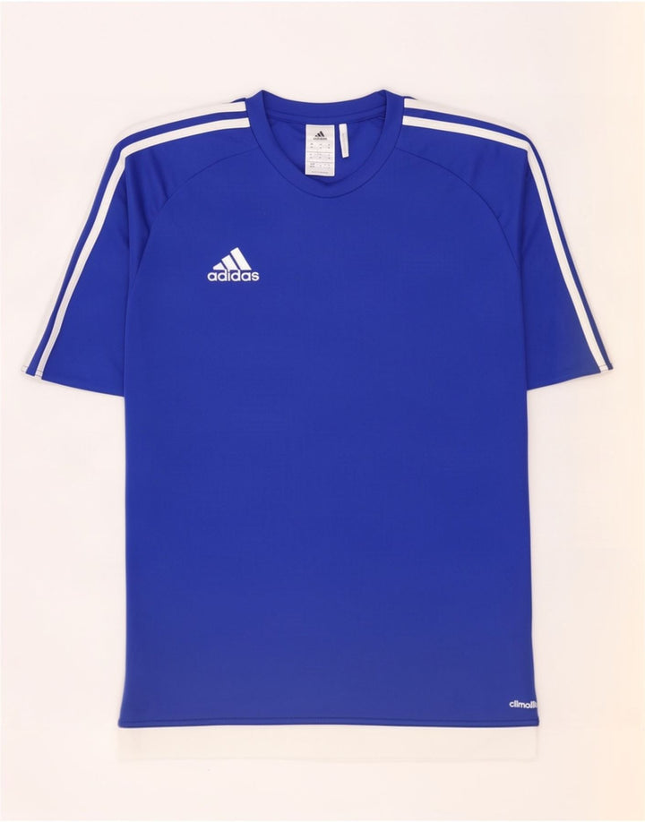 Ανδρικό T-Shirt Climalite Adidas Top Medium Blue Colourblock Πολυεστέρας