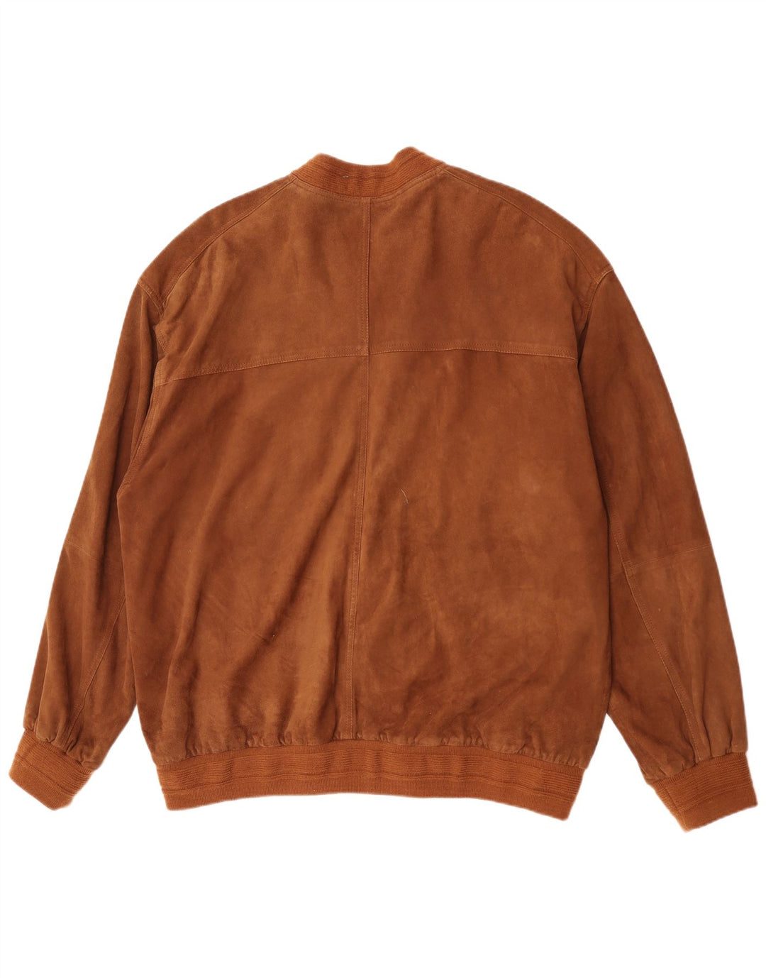Vintage Ανδρικό Suede Bomber Jacket UK 44 2XL Καφέ Δερμάτινο