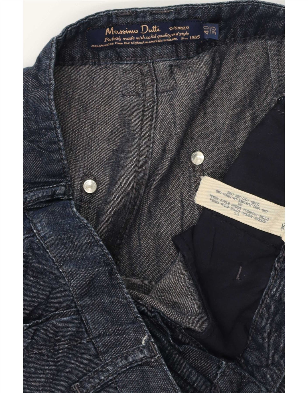 Massimo Dutti Γυναικείο τζιν σορτς EU 40 Medium W30 Navy Blue βαμβακερό