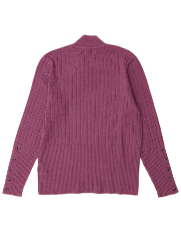 Marks & Spencer Γυναικείο πουλόβερ με λαιμό χελώνα UK 14 Large Purple