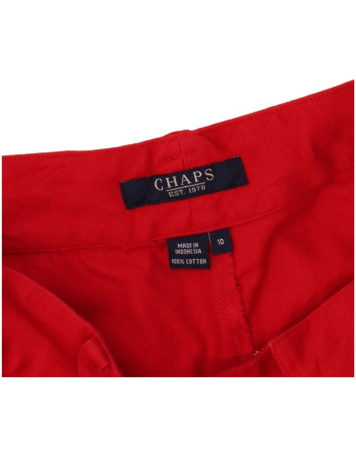 Chaps Γυναικείο casual σορτς US 10 μεγάλο W32 κόκκινο βαμβακερό