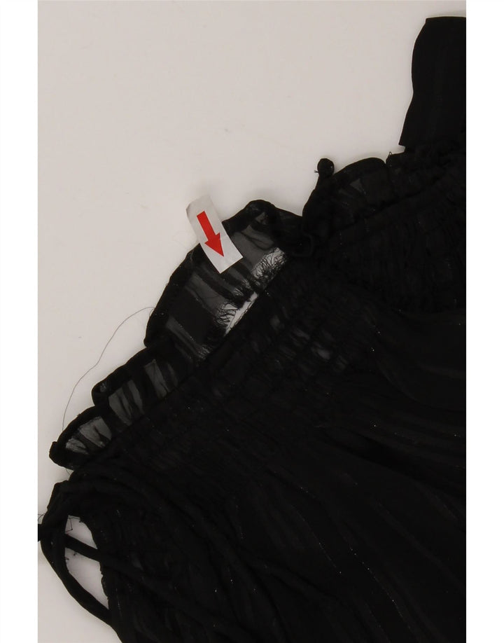 Marks & Spencer Γυναικεία υπερμεγέθη μακρυμάνικα See Through Top UK 6 XS Black