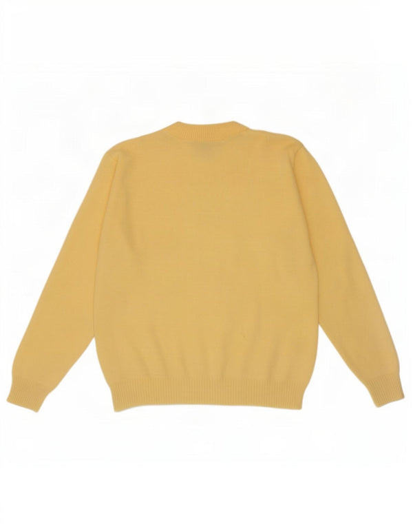 Γυναικείο Snatch Crew Neck Jumper UK 14 Medium Yellow Acrylic