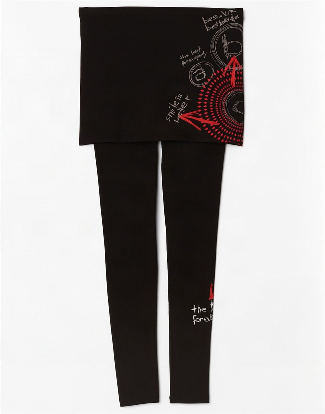 Γυναικεία γραφικά κολάν Desigual UK 10 Small Black Geometric