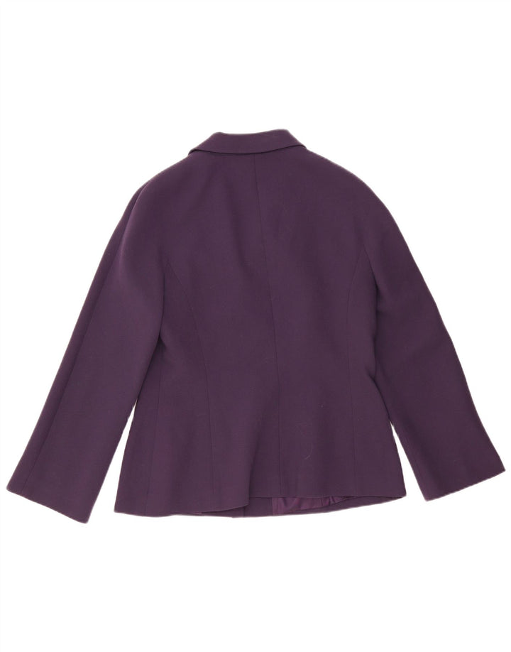 Luisa Spagnoli Γυναικείο σακάκι με 3 κουμπιά σακάκι IT 46 μεγάλο μωβ μαλλί