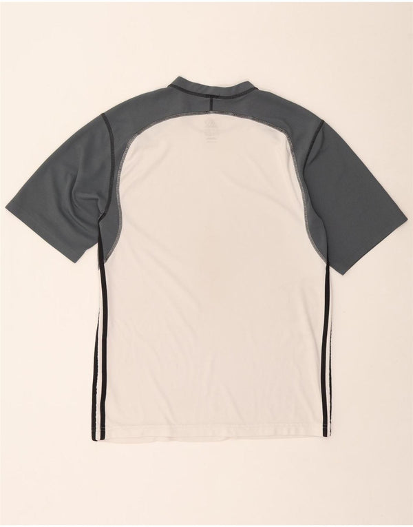 Ανδρικό T-Shirt ADIDAS Top Large White Colourblock Πολυεστέρας