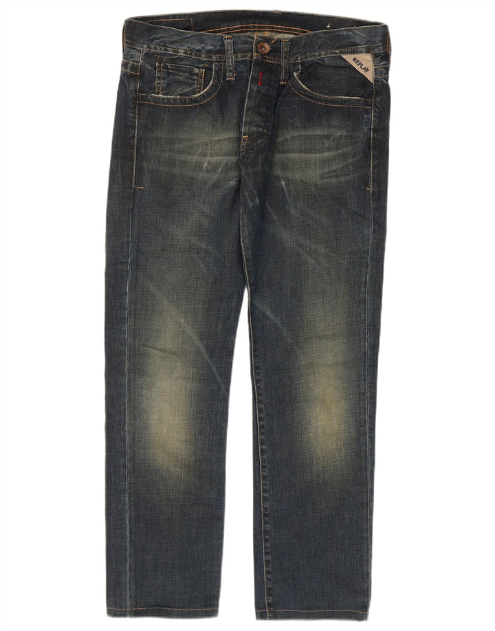 Replay Γυναικείο Straight Jeans W32 L29 Navy Blue Cotton