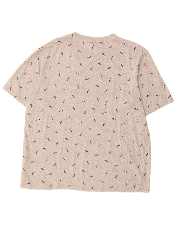 Ανδρικό γραφικό T-Shirt Fila Top XL Γκρι βαμβακερό