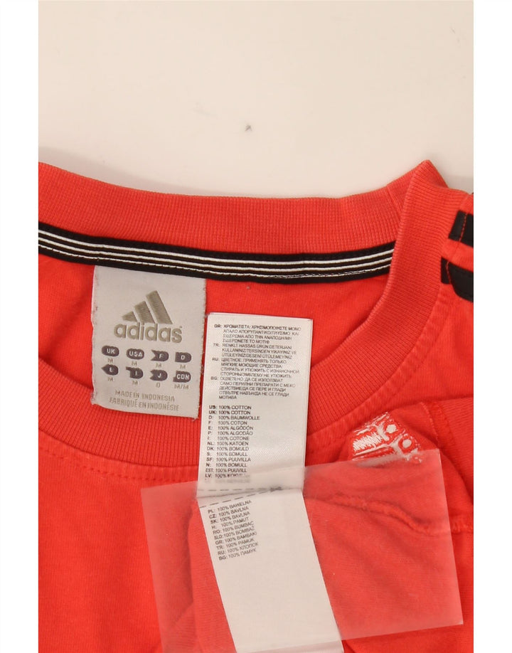 ADIDAS Mens Graphic T-Shirt Top Medium Red Cotton Vintage Adidas and Second-Hand Adidas from Messina Hembry 
