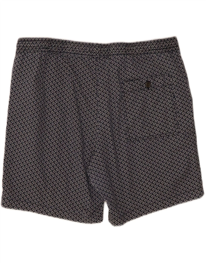 J. CREW Mens Flex Sport Shorts Large  Navy Blue Geometric Cotton Vintage J. Crew and Second-Hand J. Crew from Messina Hembry 